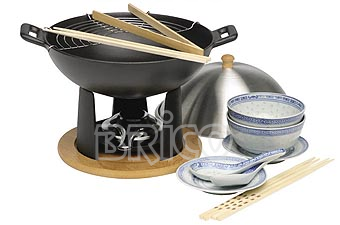 Cast Iron Wok Set