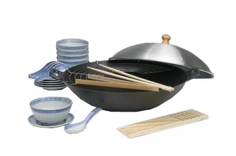 Cast Iron Wok With Aluminium Cover W37A