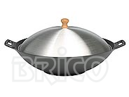 Cast Iron Wok With Aluminium Cover W37A