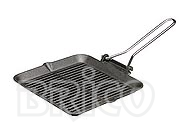Square Cast Iron Grill Pan with Wire Handle