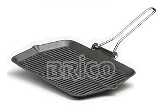 Rectangular Cast Iron Grill Pan With Wire Handle