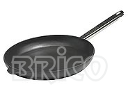 Cast Iron Round Fry Pan with Stainless Steel Handle