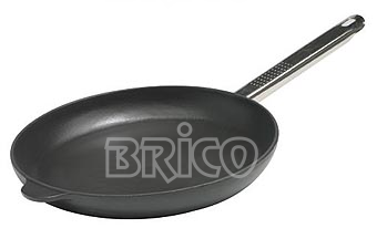 Cast Iron Round Fry Pan with Stainless Steel Handle