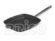 Cast Iron Round Grill Pan with Stainless Steel Handle
