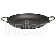 Cast Iron Paella Pan with Stainless Steel Side Handle