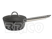 Cast Iron Covered Sauce Pan with Stainless Steel Handle