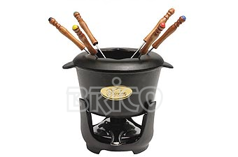 10 Pieces Cast Iron Fondue Set M22