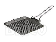 Square Cast Iron Grill Pan with Wire Handle