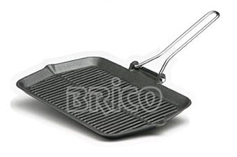 Rectangular Cast Iron Grill Pan With Wire Handle