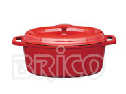 Cast Iron Oval Casserole with Gourmet Cover