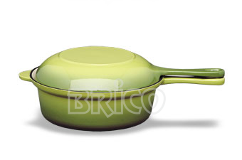 Brico Cast Iron Sauce Pan With Frypan Lid