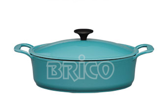 Cast Iron Covered Oval Stew Pot OP30S