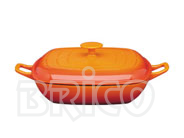 Cast Iron Covered Square Paella Pan
