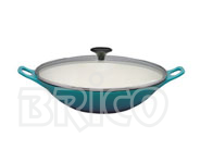 Cast Iron Wok With Glass Cover