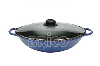 Cast Iron Wok With Aluminium Cover 6/9/17 PCS