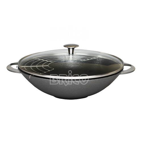 32cm Casr Iron Wok Set SRW32