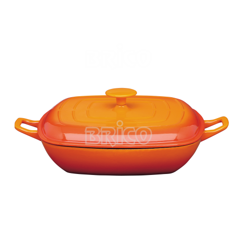 Cast Iron Square Shallow Casserole WLF28