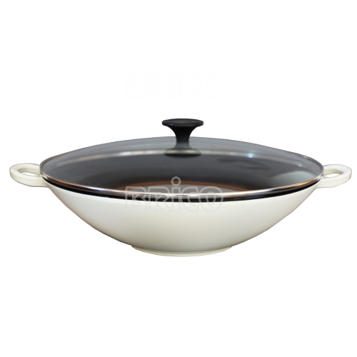 Wok with Glass Lid, Stainless Steel Knob SMW36