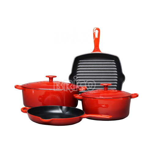 Smile Moment Cast Iron Enameled Dutch Oven